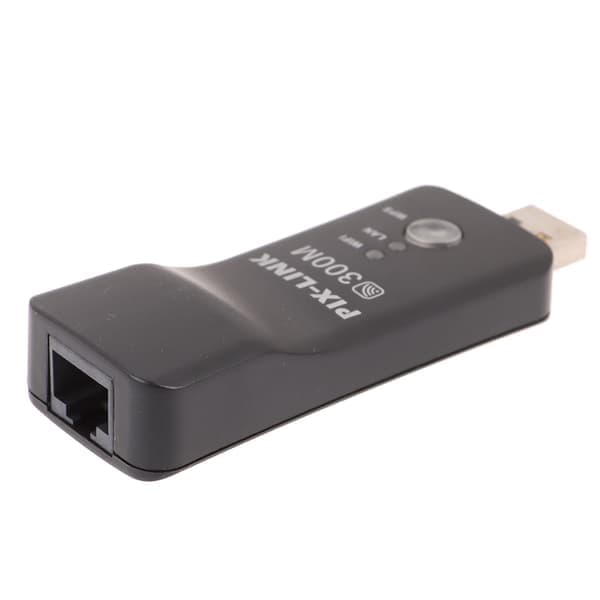 Trådløs LAN-adapter WiFi-dongle RJ-45 Ethernet-kabel