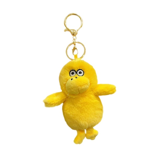 Plush-Ankka Avaimenperä Söpö Täytetty Ankka Nuken Avaimenperä Lapsille Aikuisten Lapsille Kahvi Yellow 8x6x11.8cm