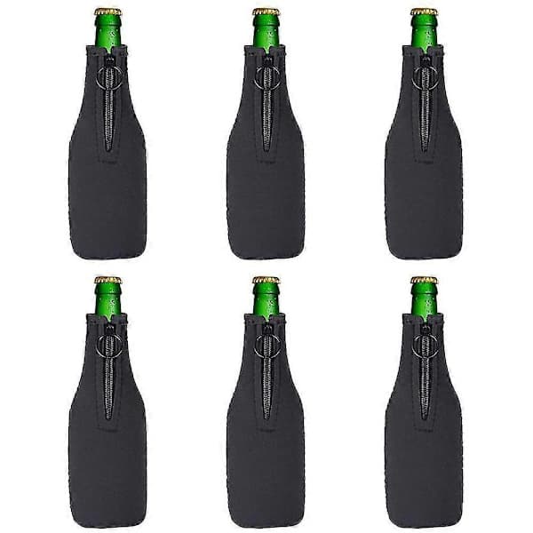 Oluen pullonsuojus neopreeninen olutjäähdyttimen eristysholkki vetoketjulla 12/330 ml pullolle