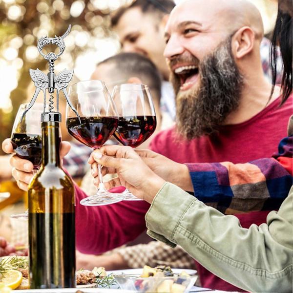 Vinflaskaöppnare Fjärilsvinge Multifunktionell Korkskruv för Kök Restaurang Chateau och Barer Bordsdekoration Rose Gold