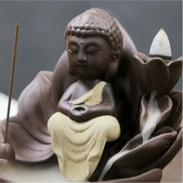Zisha Zen Tathagata Buddha Guanyin tilbedelse sandeltræ agartræ backflow aromaterapi ovn backflow røgelse ovn dekoration