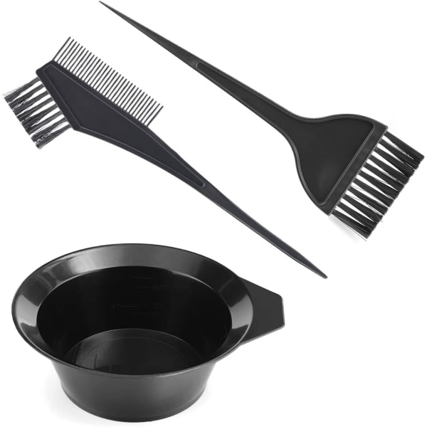 3 kpl hiusvärjäystyökaluja, Gezimetie set, sivellin kaksipuolinen värikampa ja set tee-se-itse-salonki (3 kpl)