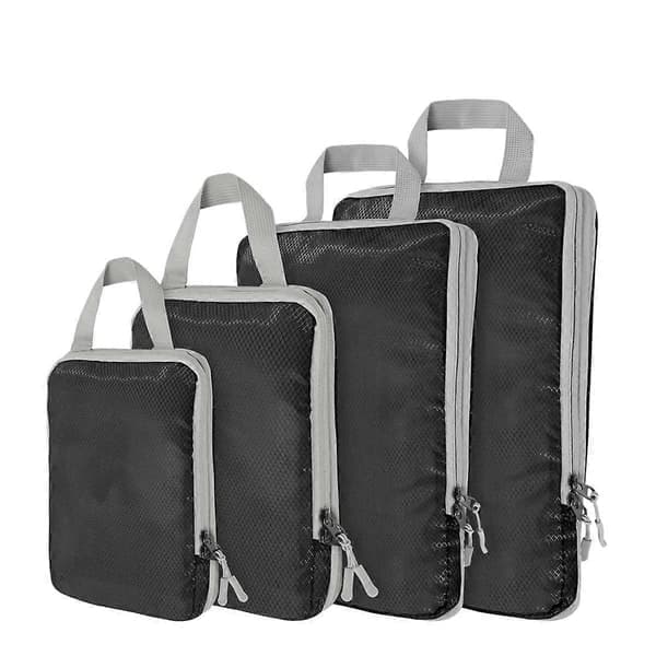 Kompressionspackpåsar, 4-pack Ultralätta Packpåsar för Kabinväska, Resepackning för Väskorganisatör