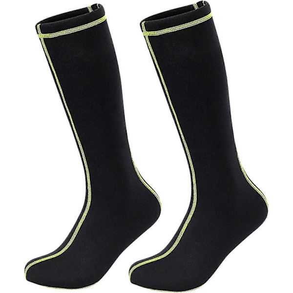 Neopren Dyksockor Knälånga Herr Dam Termiska Halkfria Stretchiga Våtdräkt Stövlar Flexibla Vattenfenstrumpor Snorkling Långa Vattenskor för Strand Simning 42 to 44 yards