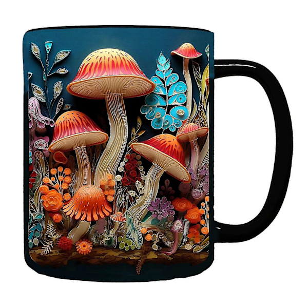 2024 NY Magic Mushroom Kops Keramik Kaffeekop Teekop med 3D Magic Mushroom Kopper