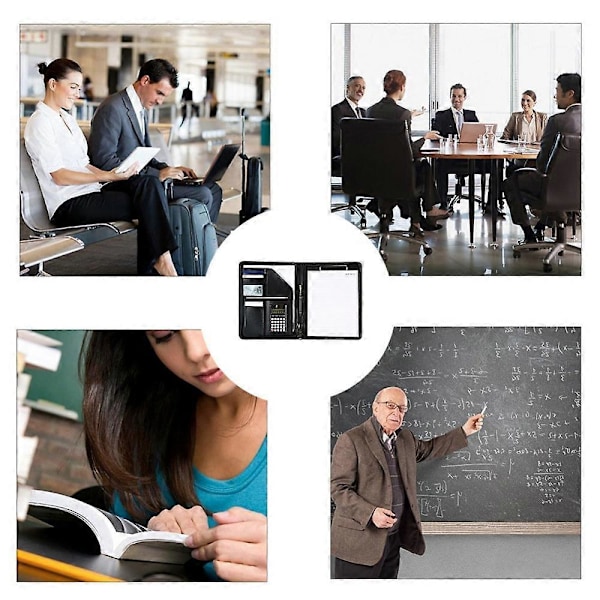 Kannettava Business Padfolio Portfolio Kotelo, PU Portfolio Kansio Laskin Toimistokonferenssiin