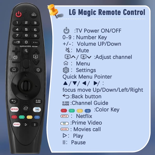 LG Remote Control, AN-MR20GA Universal for LG, Rep