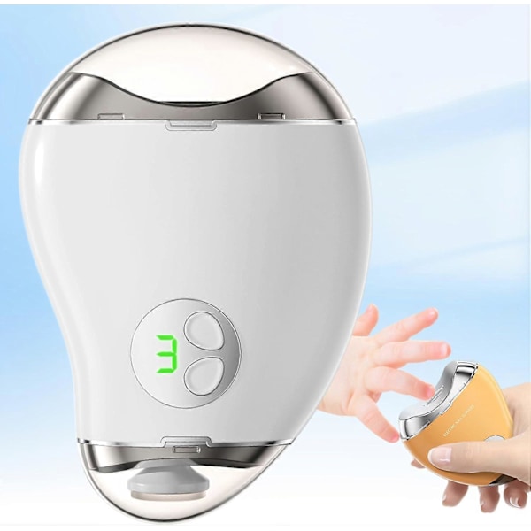 2 i 1 Elektrisk Polerande Automatisk Nagelklippare, 2025 Uppgraderad Elektrisk Nagelklippare för Bebisar och Vuxna, Nagelklippare Nagelfil White