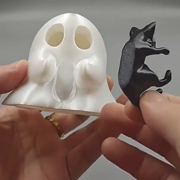 Halloween Spökfigur Läskig Harts Spökstaty Spökprydnad A
