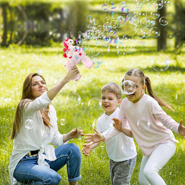 2 Pak Bubble Gun til Børn, Bubble Maskine med Legetøj, Gave til 3 4 5 6 7 8 År Gamle -GSLA