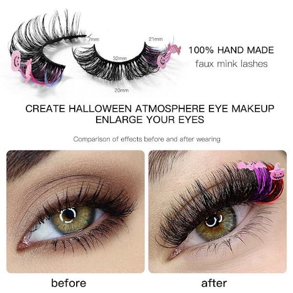 Halloween Tekoripset Värilliset Tekoripset Ripsienpidennykset