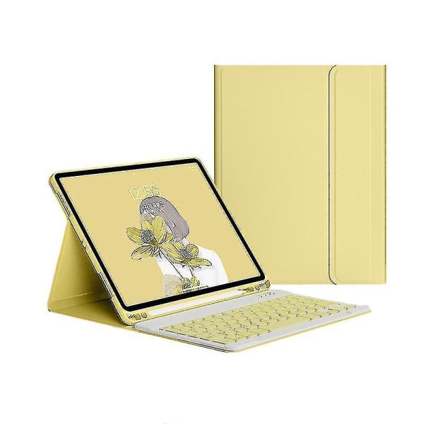 Fodral med tangentbord för Ipad 9:e 8:e 7:e 10,2 tum 2021 2020 2019 Gul Yellow