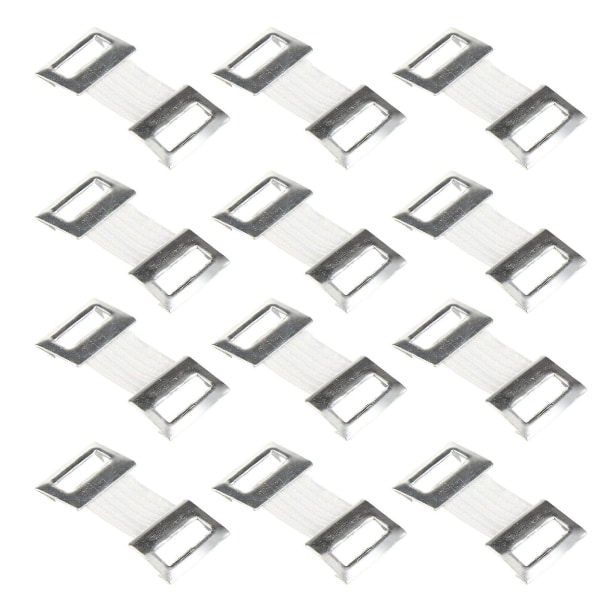 100 st Hook elastiska spännen Creative spännen aluminium bandage spännen (vita) (3x1,5cm, vit)