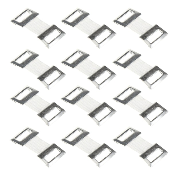 100 stk Hook elastiske spenner Creative spenner aluminium bandasje spenner (hvit) (3x1,5cm, hvit)