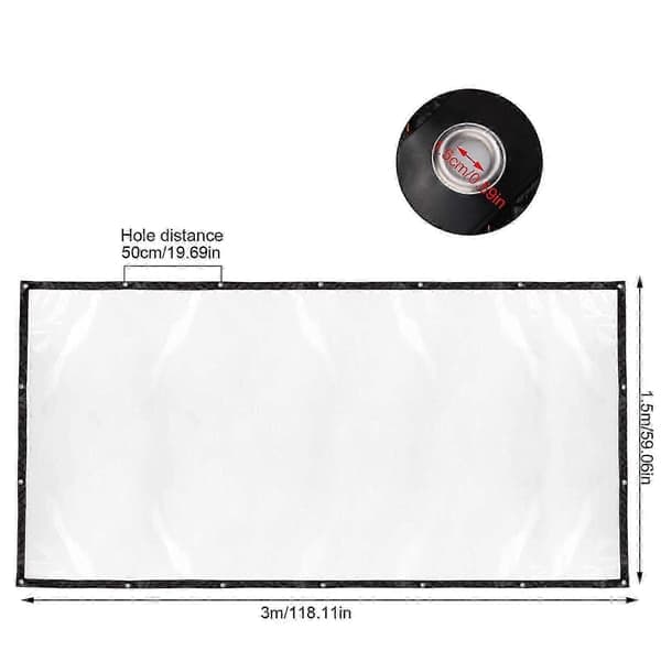 Vedenpitävä kirkas PVC-pressu, raskas läpinäkyvä pressu terassin maapeitteeksi 150*300cm