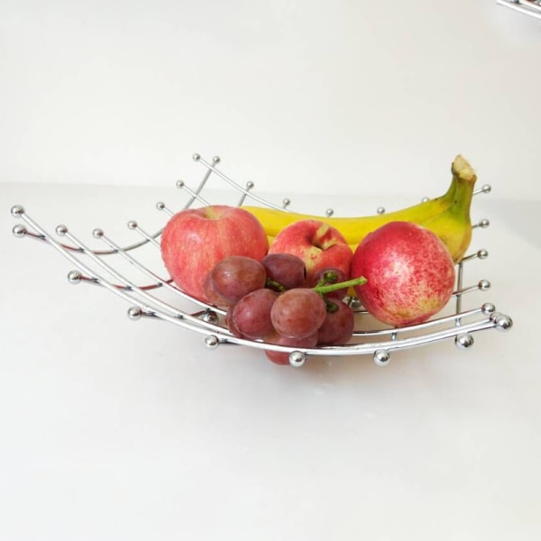 Krom Fruktskål Nest/Fruktkorg 25x10