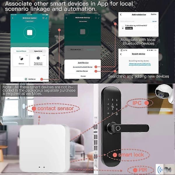 Tuya Smart Gateway Hub Smart Home Bridge WiFi Bluetooth, APP trådløs fjernkontroll