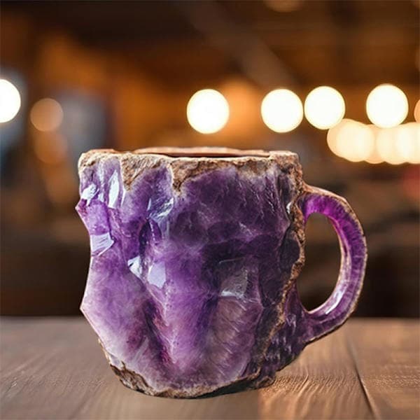 Mineral Krystall Kaffe Kobber Lilla