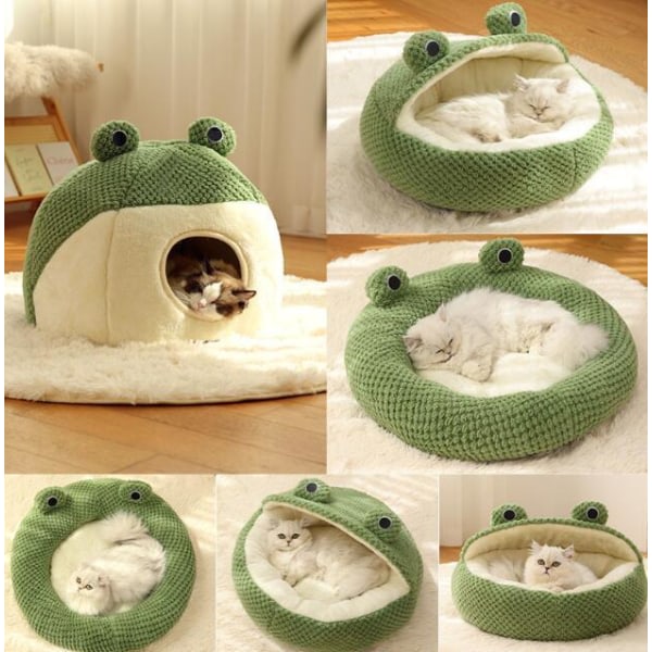 Super Soft Green Frog Pet Bed Tredimensionel Nest S Three-Dimensional Nest S