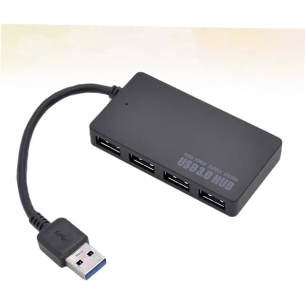 USB-enhedsforbinder 4 USB-hubporte USB-splitter USB-port til smartphone USB-adapter sort
