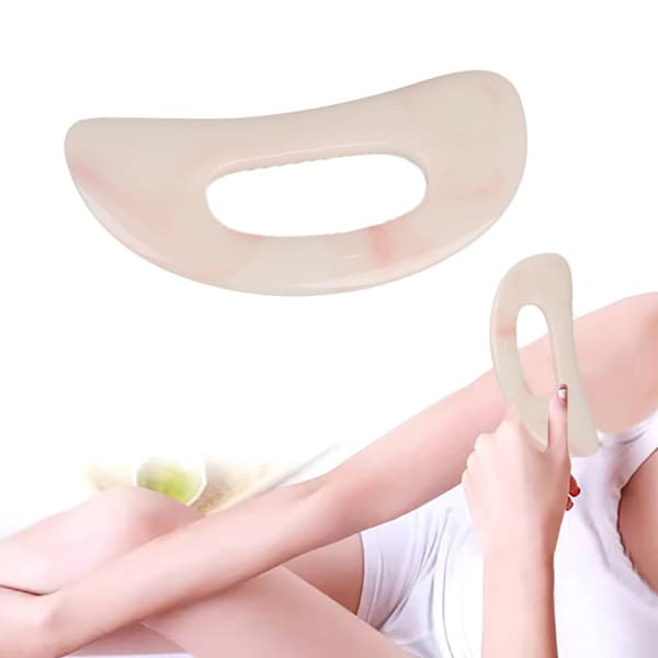 Rosa Serie Buet Skrape Svampformet Ansikts Gua Sha Sett Set