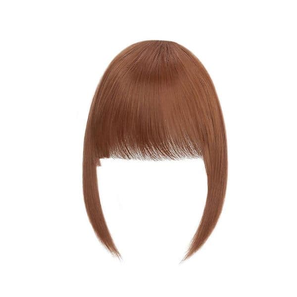 Clip-in Hår Bangs Extensions Fransk Hår Bangs Stilig Hår Bangs Hårstykker 28cm vividauburn