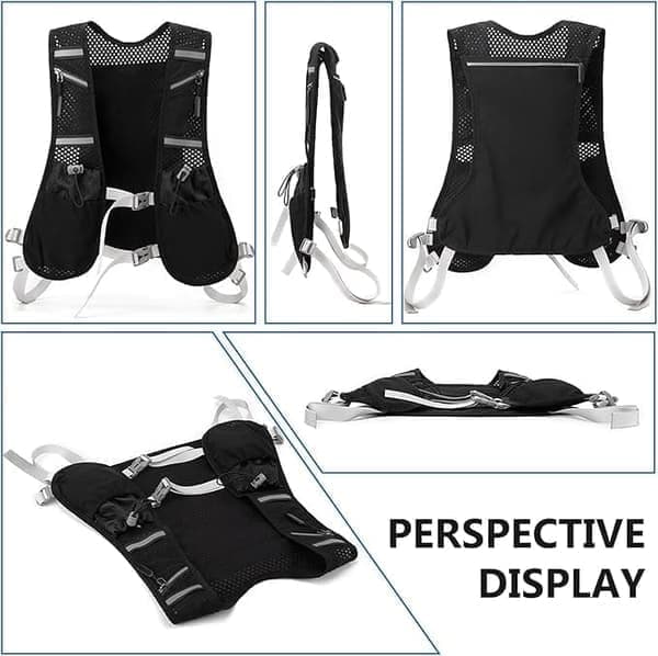 Hydration Pack / Løbevest med reflekterende design - Letvægts og komfortabel til løb, vandring, cykling, maraton