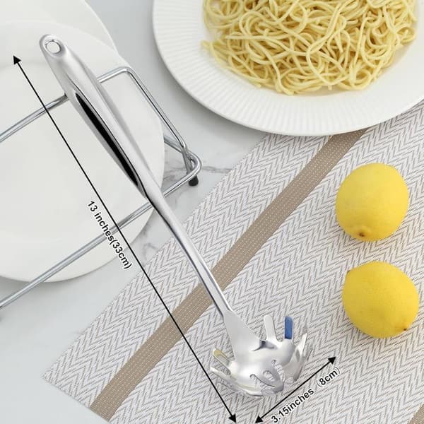 Spaghettiske, ét stykke pastaske i rustfrit stål, 36 cm Comfort Grip design pastaske