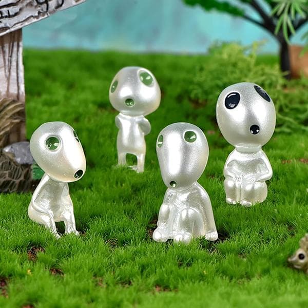 Fehave tilbehørssæt med 10, lysende træfeer figurer, prinsesse Mononoke skovånd glødende statuer