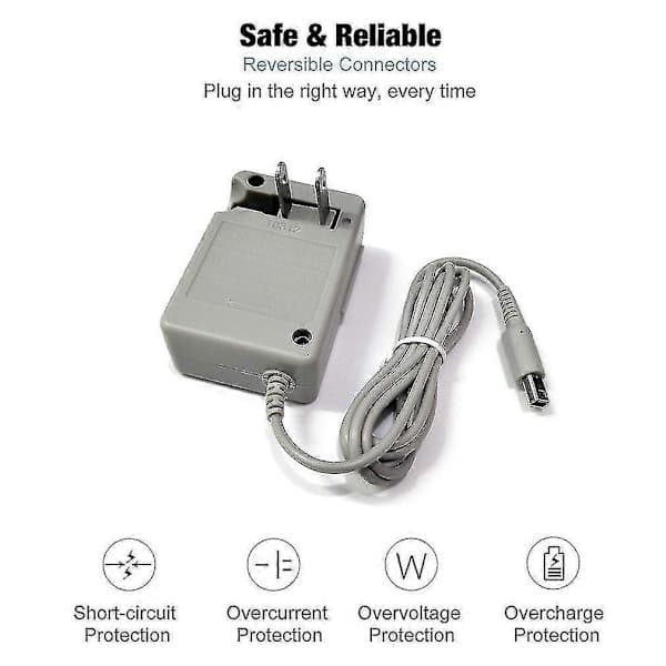 2ds/3ds/ndsi/3dsxl Oplader AC Strømforsyningskabel Adapter US-regler U.S. regulations