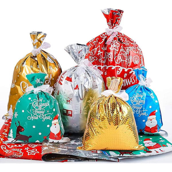 Julklappspåsar Julklappspåsar 30 st Folie Julpåsar Olika storlekar