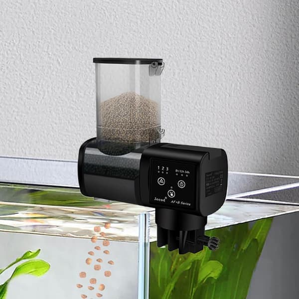 Akvarium Automatisk Foderautomat, Automatisk Skildpaddefoder, Alsidigt ABS-materiale, Generøs Kapacitet, Ideel til Rejser Daglig Brug Hjemmedam Ferie