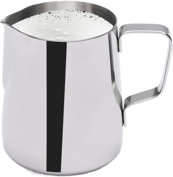 Espresso mælkekander i rustfrit stål, mælkeskummer til espressomaskiner Cappuccino Latte Art Sølv, 350 ml
