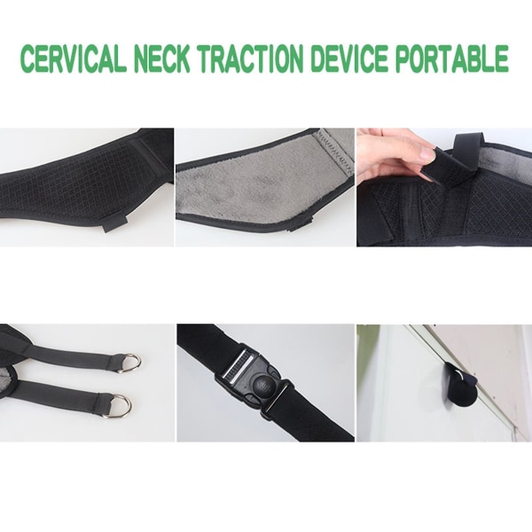 Cervical Neck Traction, Portable Home Neck Traction Device Nack Bår För Lindring av ryggmärgsmärta_he