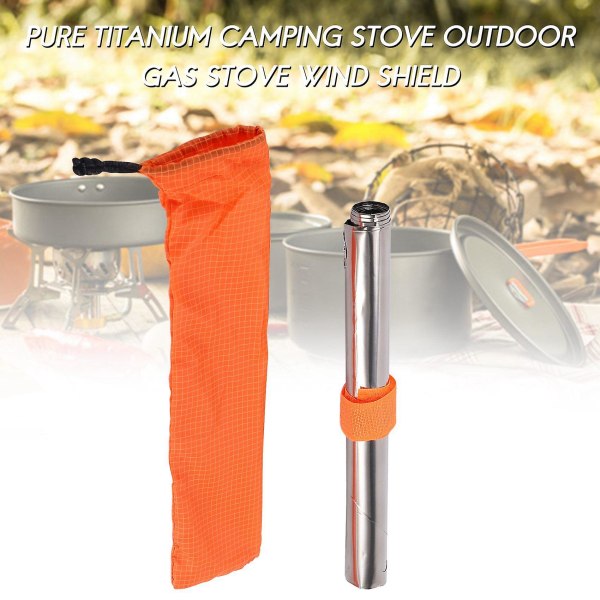 Pure Titanium Camping liesi Tuulisuoja Camping liesi tuulilasi ulkokäyttöön kaasuliesi tuulenpitävät tuulet