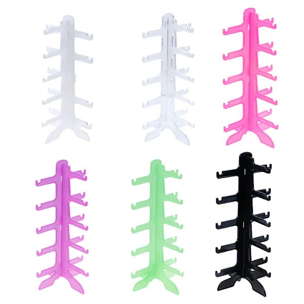5-lags Briller Solbriller Show Stand Holder Ramme Sort one size Black