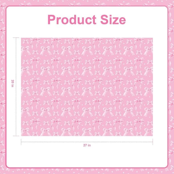 12 ark rosa presentpapper med rosetter, sött rosa presentpapper, DIY-hantverk, vackert presentpapper för födelsedagar och Alla hjärtans dag.