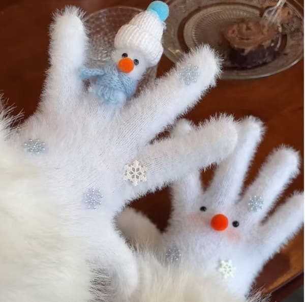 Søte fingerløse hansker, vintergave, damehansker_jarx Hund Dog