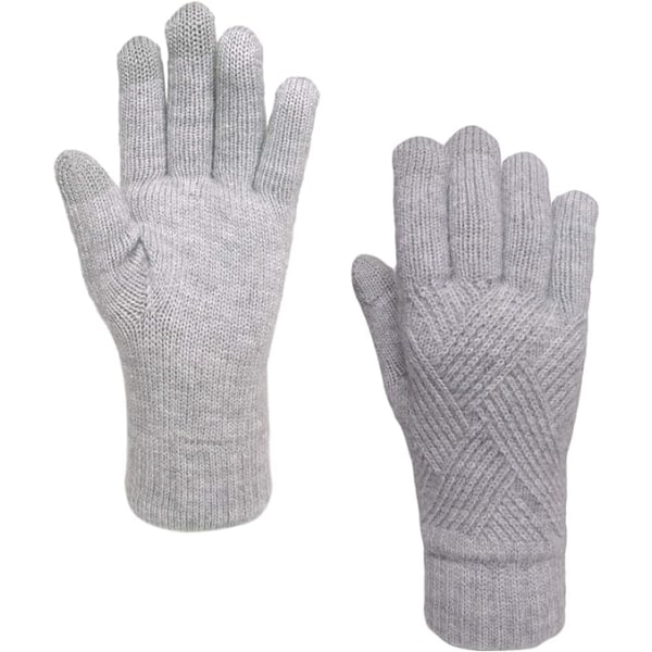 Vinter pekskärm stickade thermal handskar