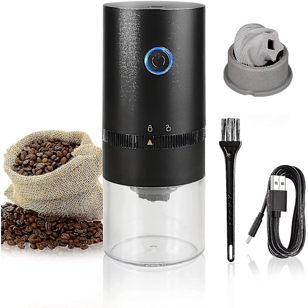 Elektrisk Burr Kvarn Portabel Automatisk Kaffekvarn Konisk Burr Kvarn White