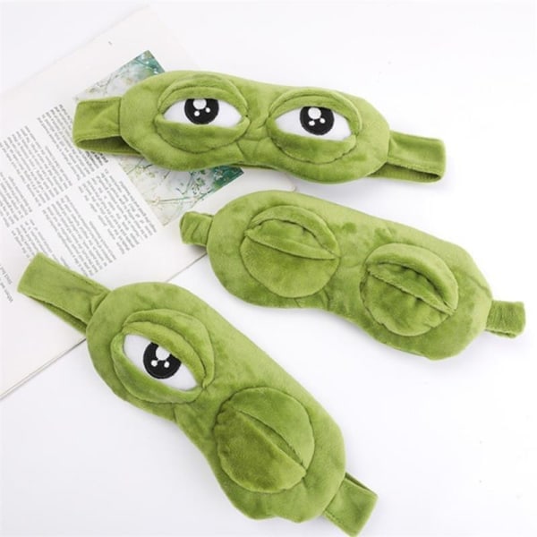 Handtrummor Barn Söta Ögonmask Sömn Grodmask 3D Fluffig För Sovande Ögonbindel För Flickor Spel Resa Pojkar Tonåringar Cartoon Fluff Ögonbindel