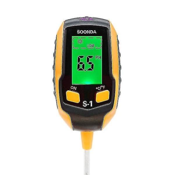 Mullan pH-mittari 4 in 1 Maaperätestaaja Kosteus Digitaalinen Testi