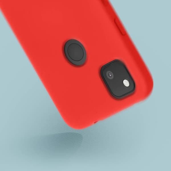 Beskyttelsesdeksel - Google Pixel 4A - Halvstiv silikon - Soft Touch-finish - Rød