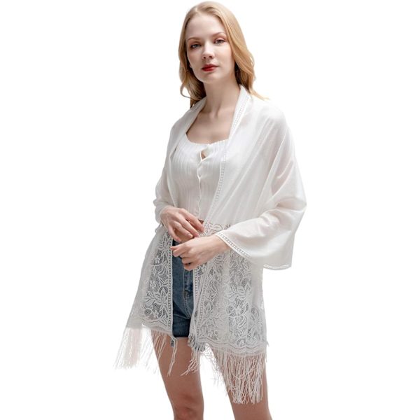 Dam WindProof Solskydd Sjal Spets Sjal Pashmina Sjalar och Wraps för Kvinnor Halsdukar