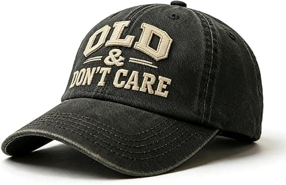 \"Still Going Strong\" Klassisk Dad Cap, Justerbar Bomulds Pensionist Cap, Retro Trucker Cap, Unisex, Sort
