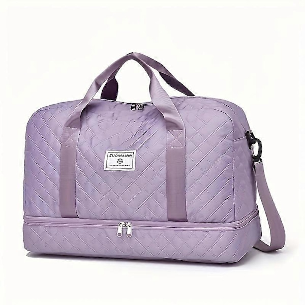 Luksuriøs Oversized Duffel Bag - Stilfuld & Holdbar med Vandtæt Rum Multi-Funktionel Carr Light Purple