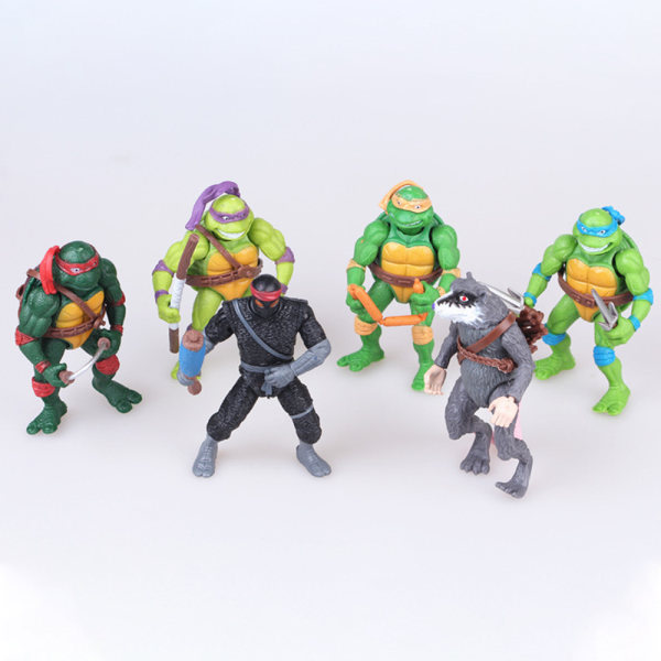 6 stk Teenage Mutant Ninja Turtles Actionfigurer Leke Barn Gaver 6PCS