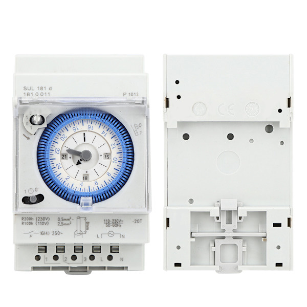 SUL181D mekanisk timer 15 minutter 24 timers timer tidsrelæ 250VAC 16A - 1 stk