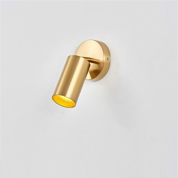 Kobberfarget soveromsvegglampe, moderne kreativ soverom retro
