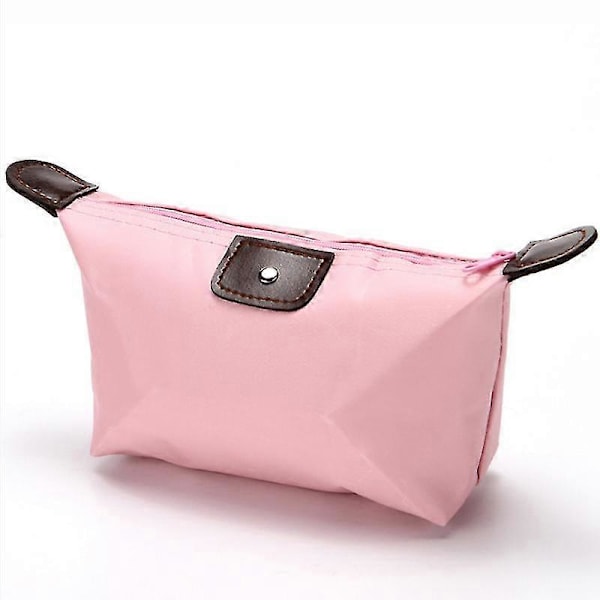 Kannettava kosmetiikkalaukku naisten matka-wc-tarvikkeille vedenpitävät käsilaukut Pink 1 Pcs